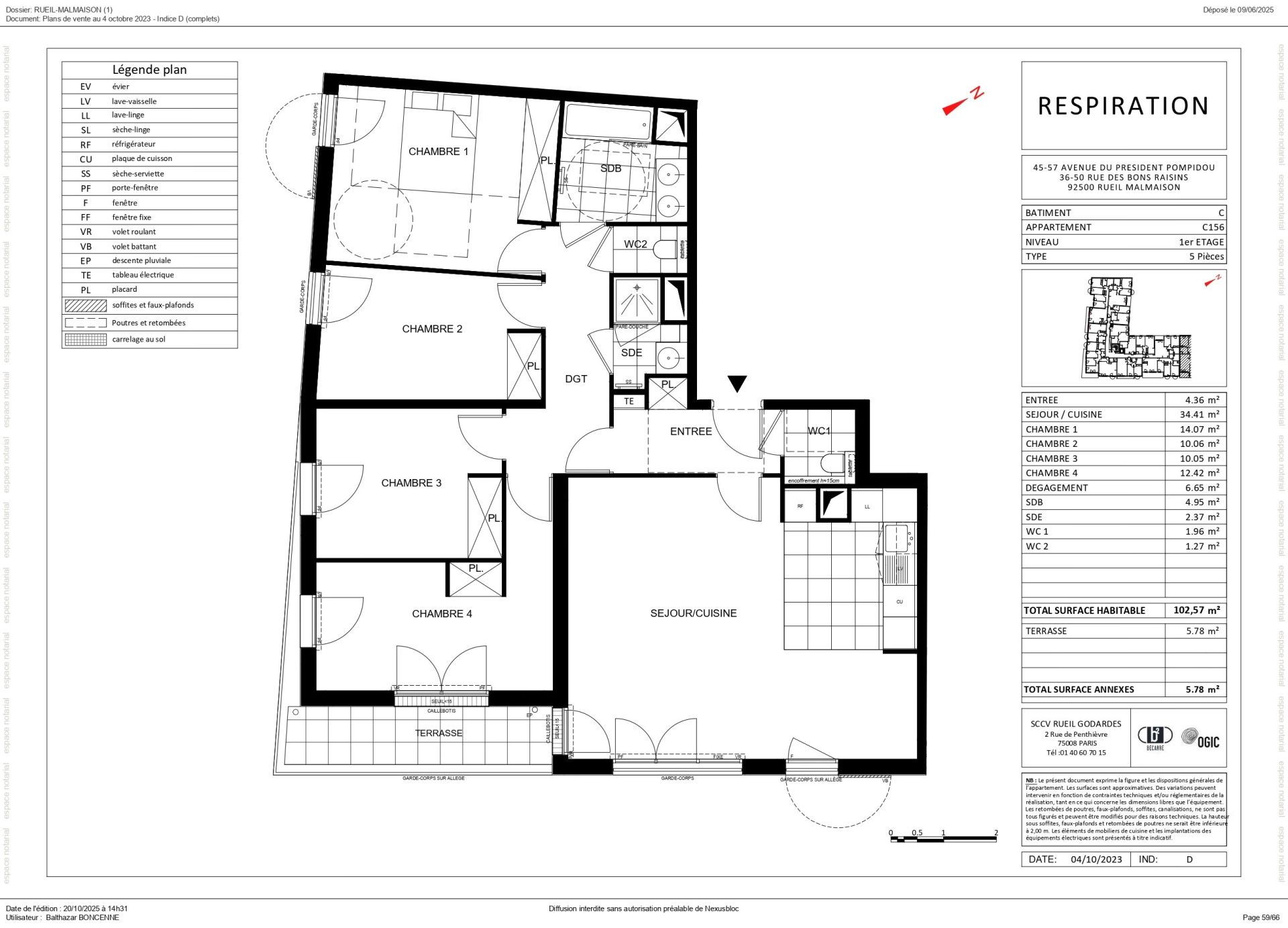 Acheter Appartement 5&nbsp;Pièces 102.57&nbsp;m² Rueil-Malmaison