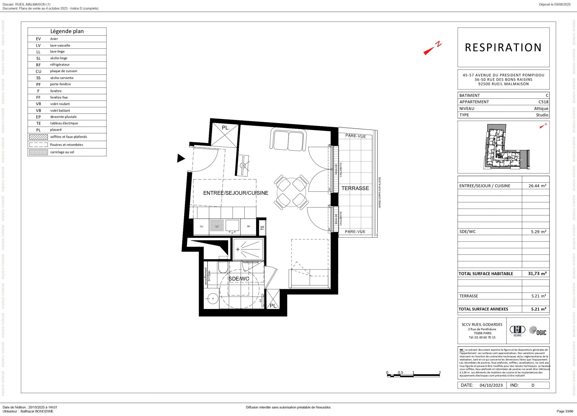 Acheter Appartement 1&nbsp;pièce 31.73&nbsp;m² Rueil-Malmaison