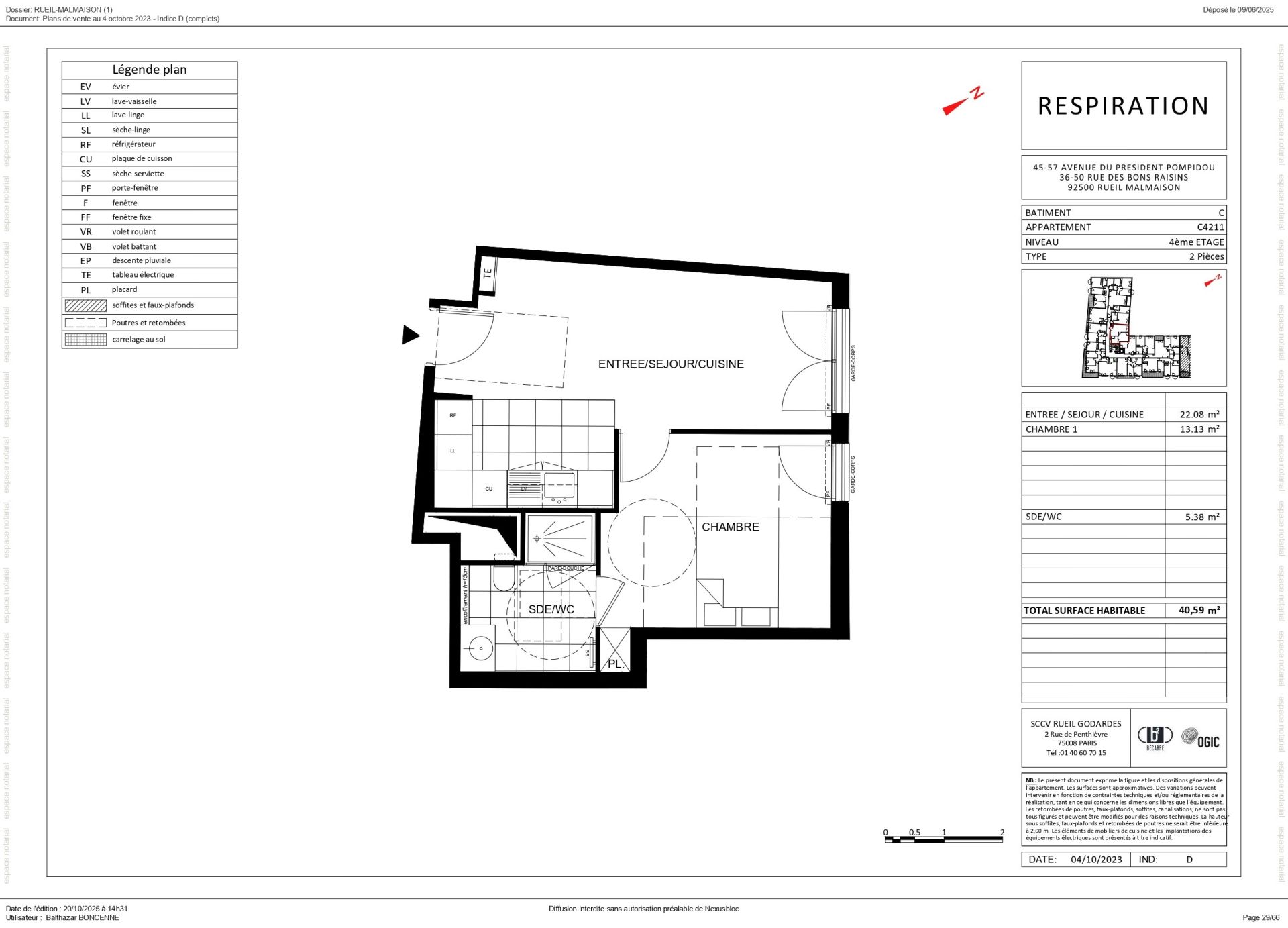 Acheter Appartement 2&nbsp;Pièces 40.59&nbsp;m² Rueil-Malmaison