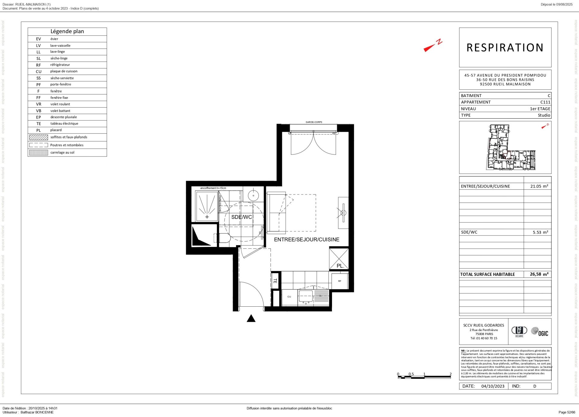Acheter Appartement 1&nbsp;pièce 26.58&nbsp;m² Rueil-Malmaison