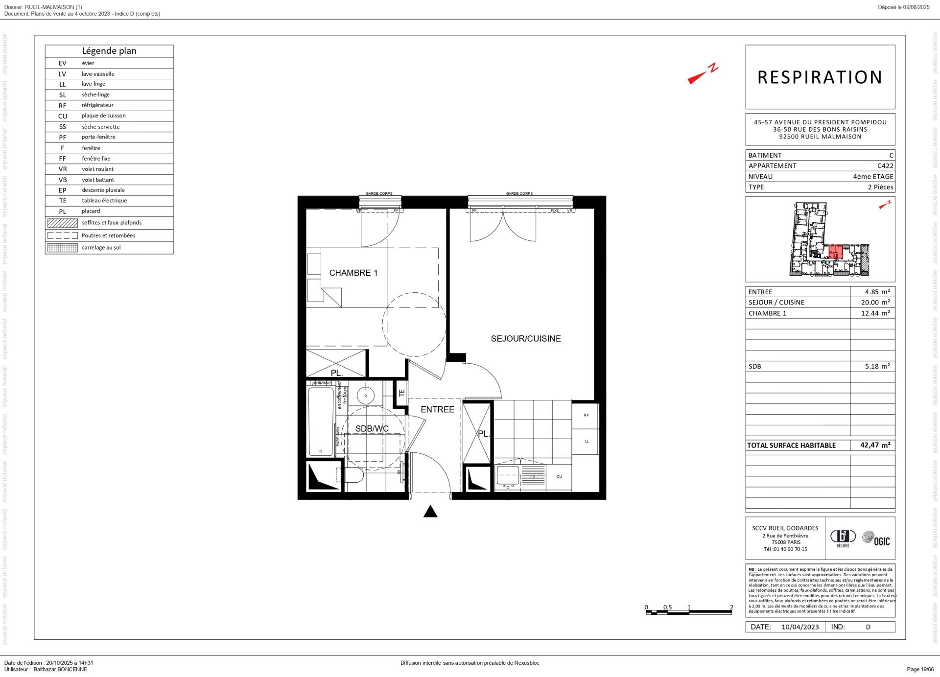 Acheter Appartement 2&nbsp;Pièces 42.27&nbsp;m² Rueil-Malmaison