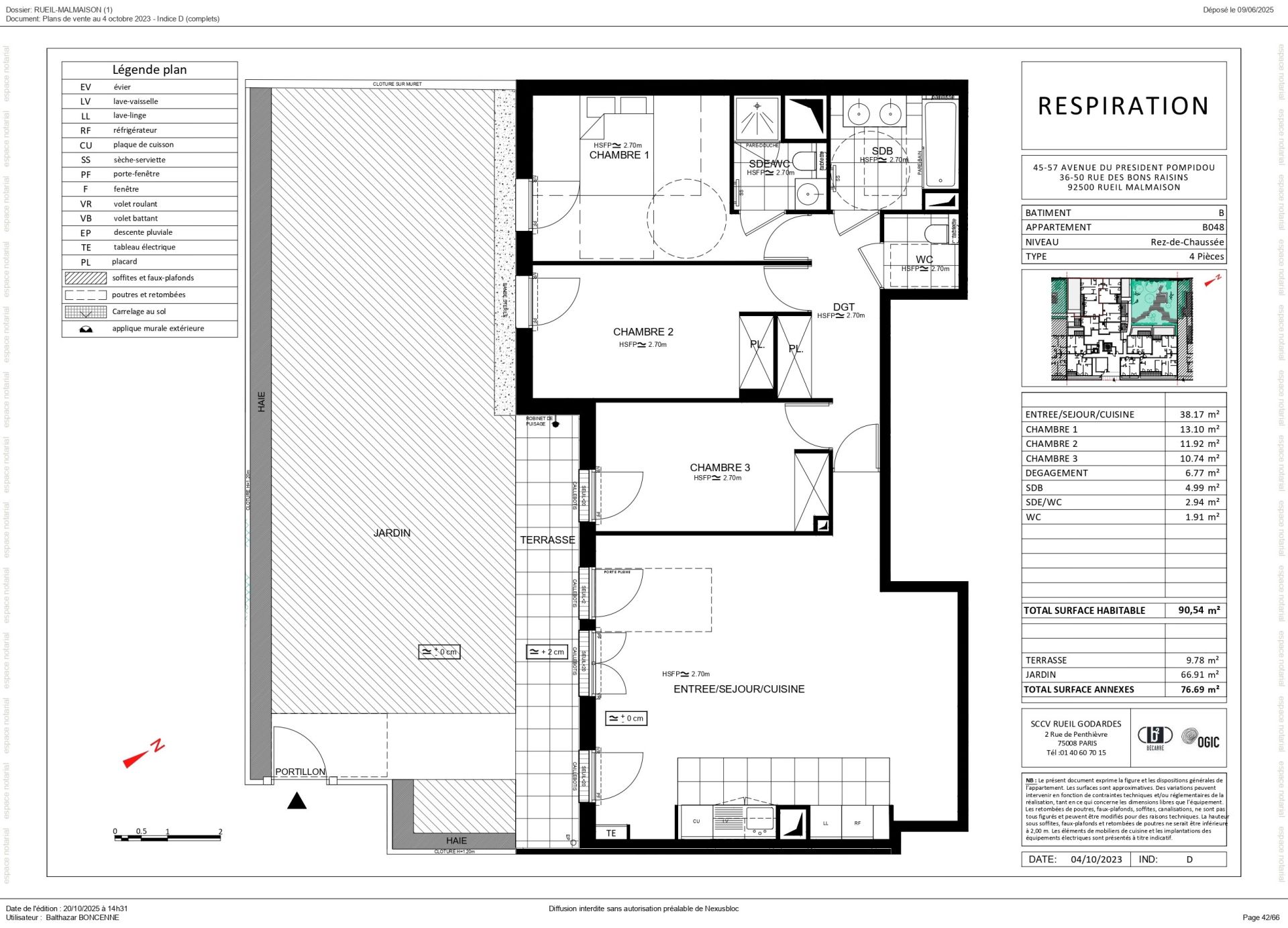 Acheter Appartement 4&nbsp;Pièces 90.54&nbsp;m² Rueil-Malmaison