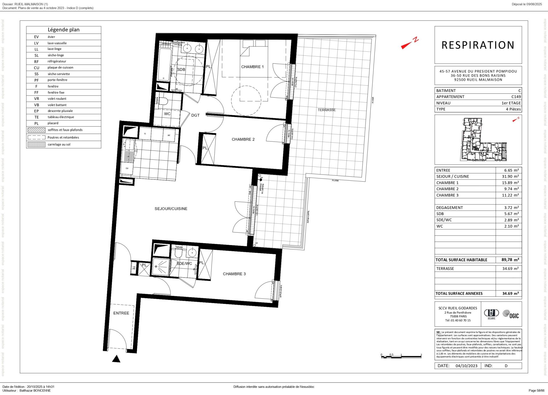 Acheter Appartement 4&nbsp;Pièces 89.78&nbsp;m² Rueil-Malmaison