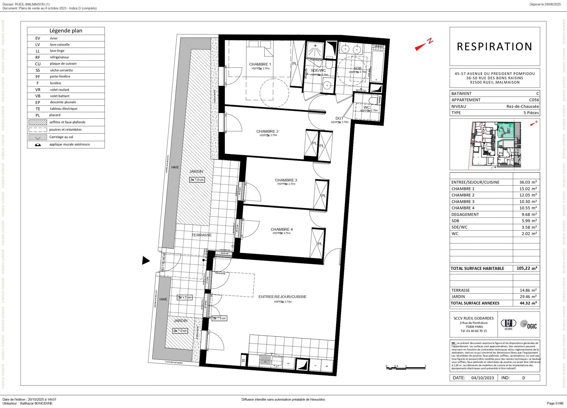 Acheter Appartement 5&nbsp;Pièces 105.22&nbsp;m² Rueil-Malmaison